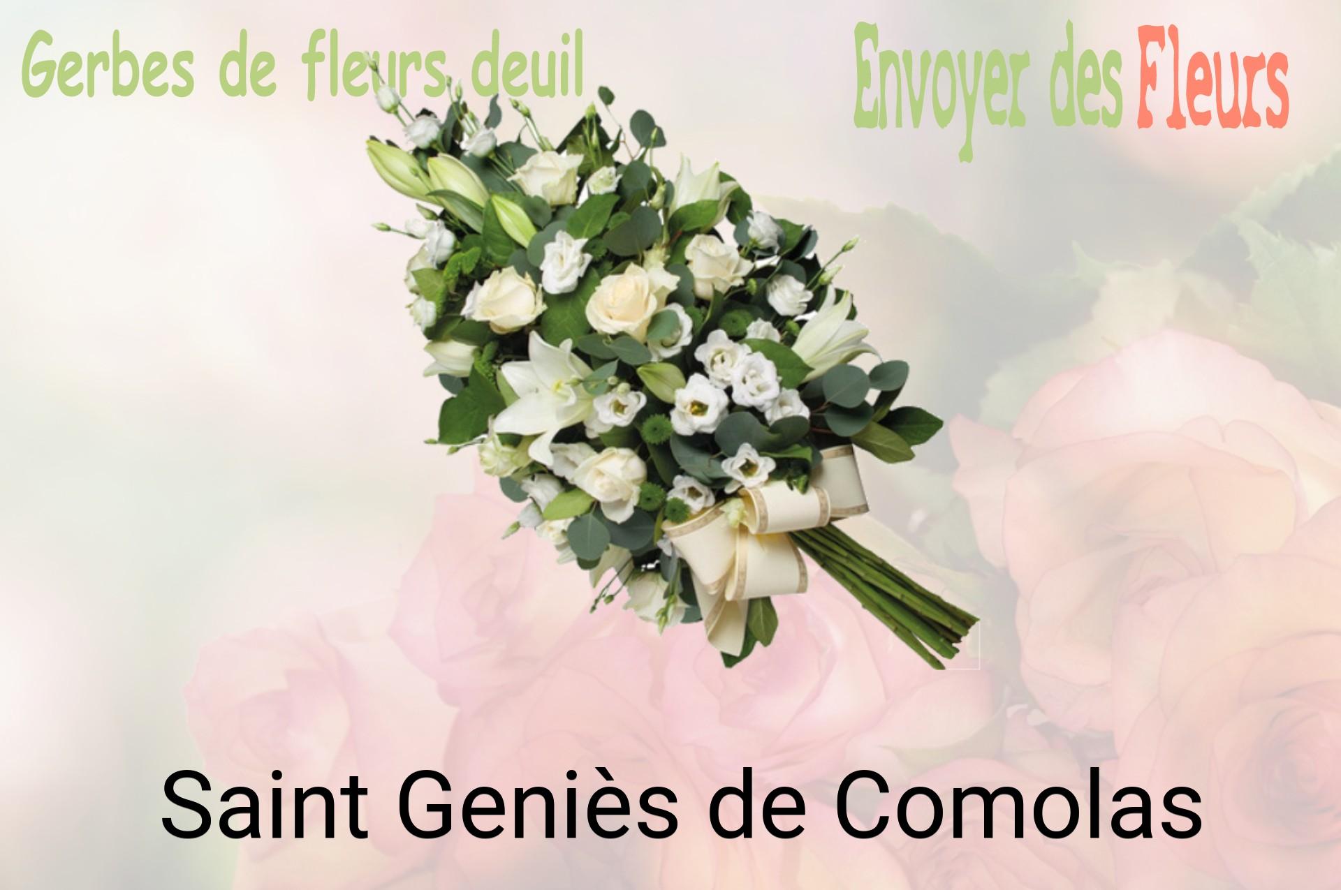Gerbe de fleurs de deuil livrée à Saint-Geniès-de-Comolas